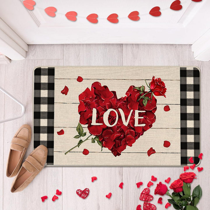 Romantic Floral Welcome Mat Stornfield