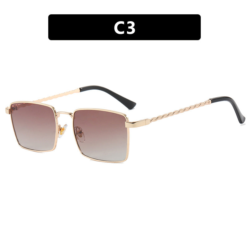 Women's square sunglasses with elegant metal frame Stornfield