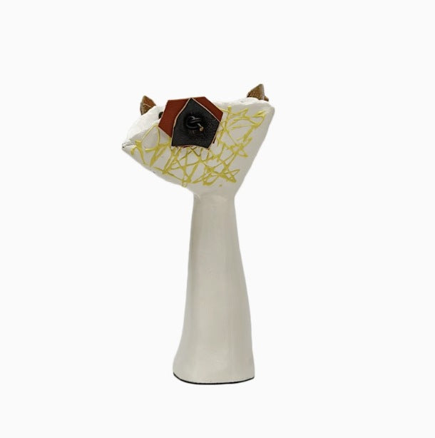 Decorative Cat-Inspired Sculpture