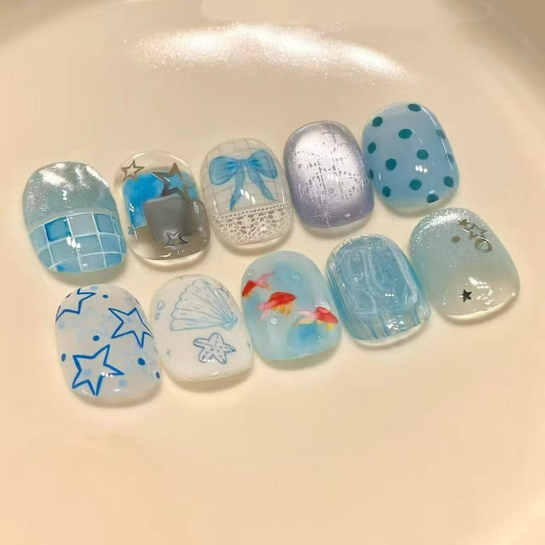 Cute Character Press-On Nail Art Set Stornfield