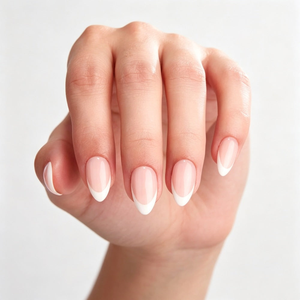 Elegant French Tip Gel Press-On Nails