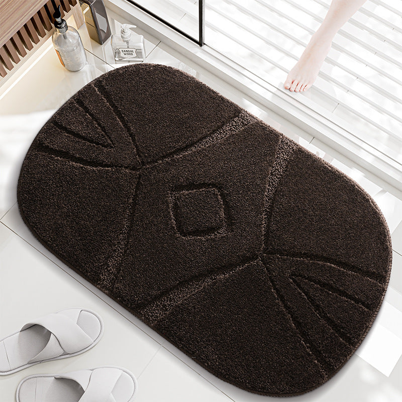 Plush Textured Bathroom Mat