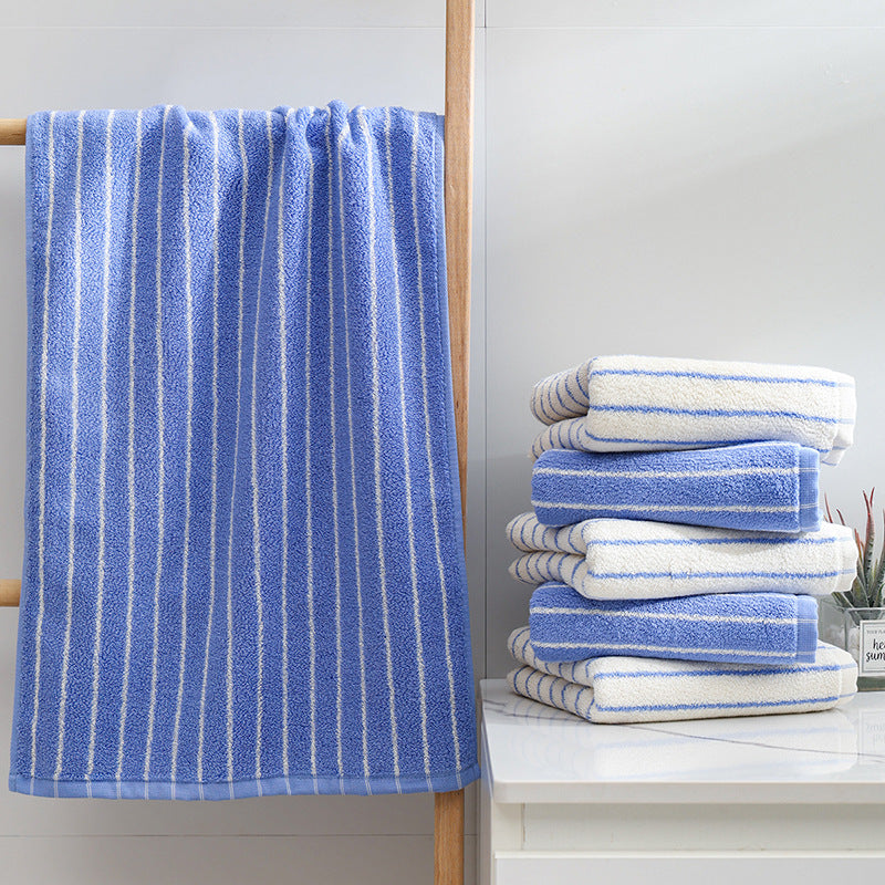 Women Elegant Terry Bath Towel with Striped Pattern Stornfield