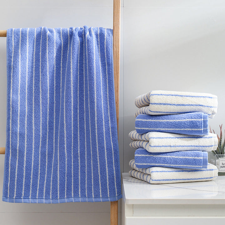 Women Elegant Terry Bath Towel with Striped Pattern Stornfield