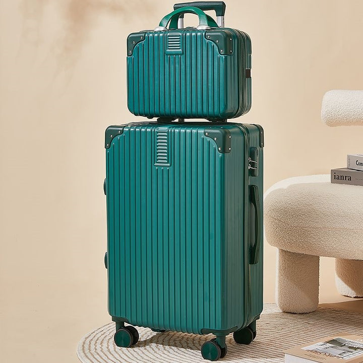 Hard-shell suitcase with double safety lock and flexible interior Stornfield