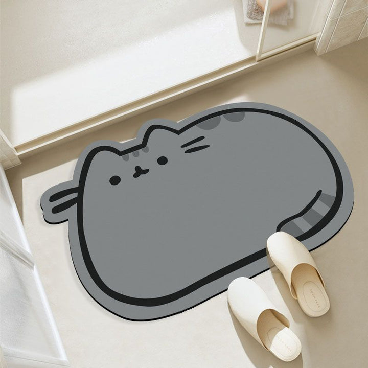 Cat-Shaped Bathroom Mat