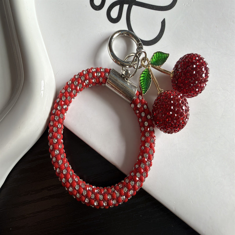 Cherry Themed Rhinestone Keychain Stornfield