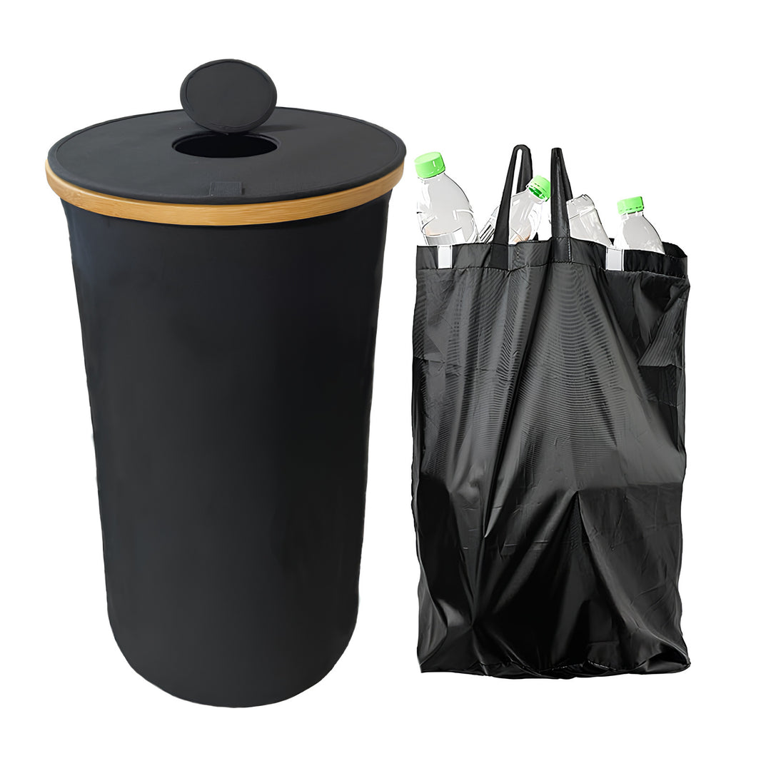 Waste bin with bamboo lid Stornfield