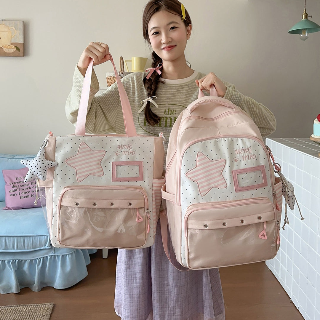 Fun-Themed Star Print Backpack Stornfield