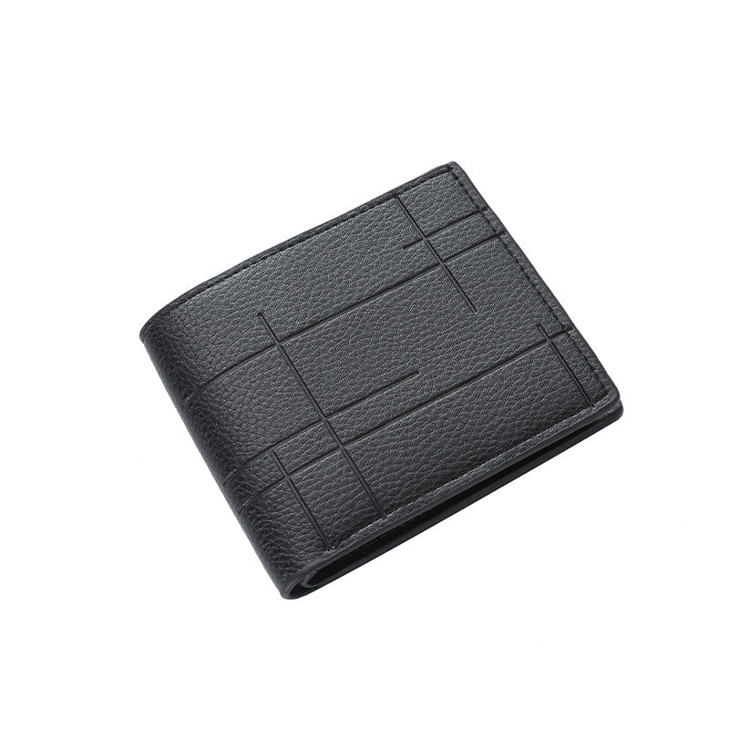 Textured Bi-Fold Leather Wallet Stornfield