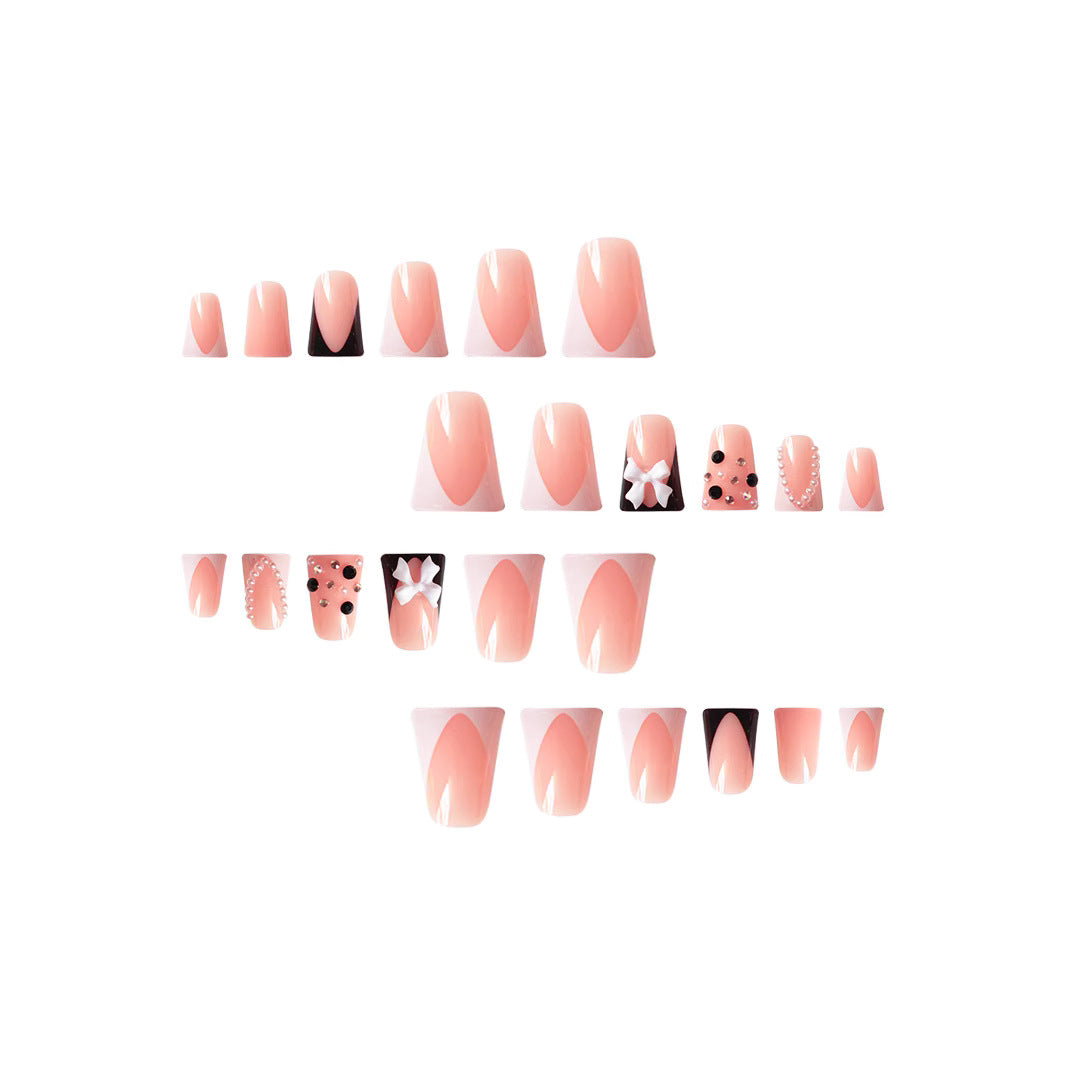3D French Tip Nail Art Extensions Stornfield