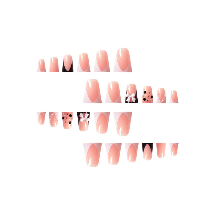 3D French Tip Nail Art Extensions Stornfield