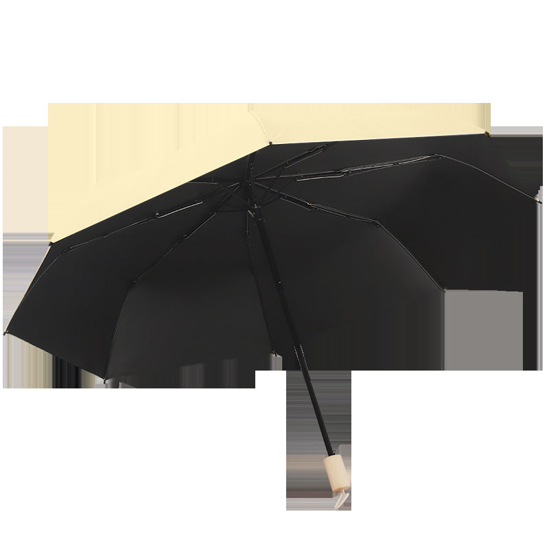 Ladies elegant folding umbrella with eco-friendly wooden handle Stornfield