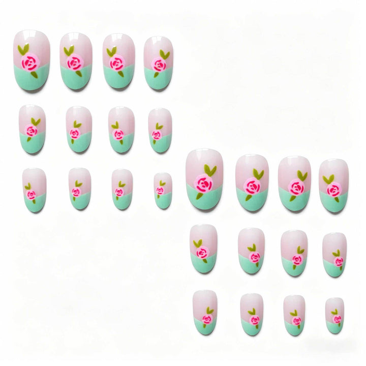 Artistic Floral Gel Nail Art