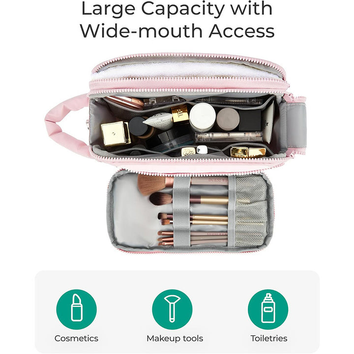 Cosmetic Organizer Bag with Multiple Compartments and Removable Interior Compartment Stornfield