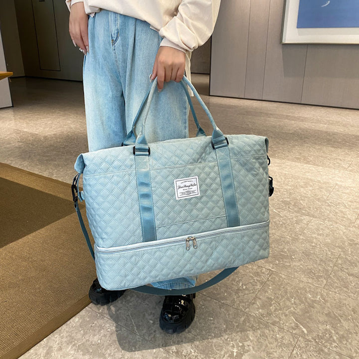 Stylish Quilted Gym Duffle Bag