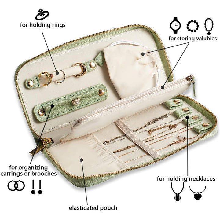 Jewelry Organizer Bag with Removable Inner Dividers Stornfield