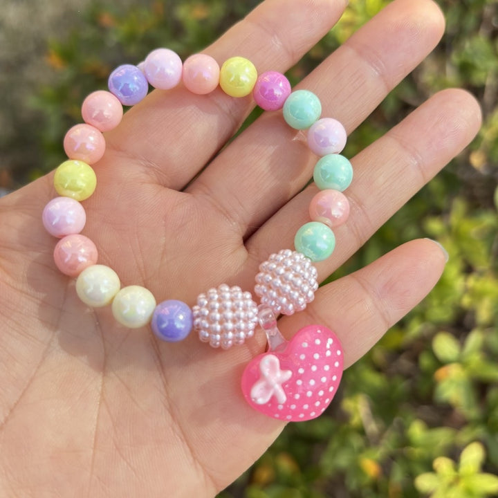 Colorful bracelet with flower charms Stornfield