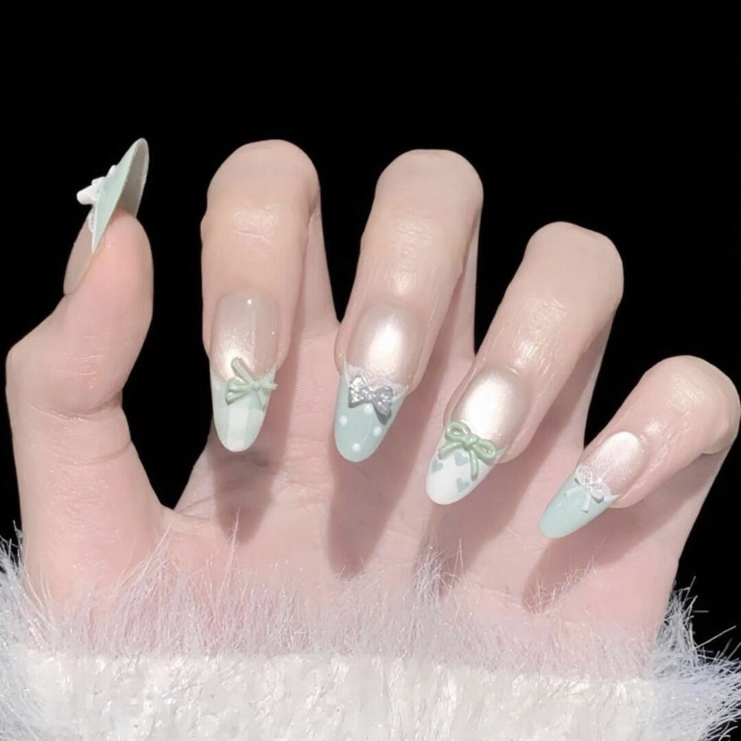 Glossy Gel Press-On Nail Set