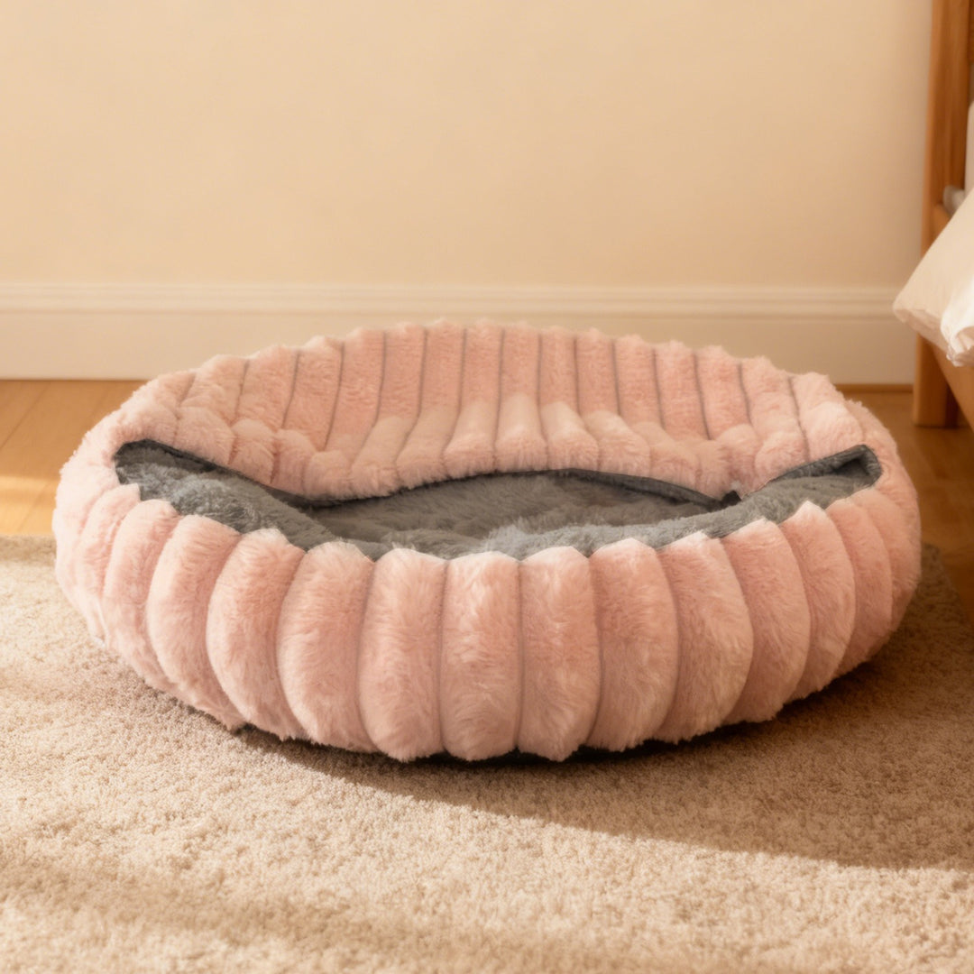 Ladies Cozy and Round Pet Bed with High Edge Stornfield