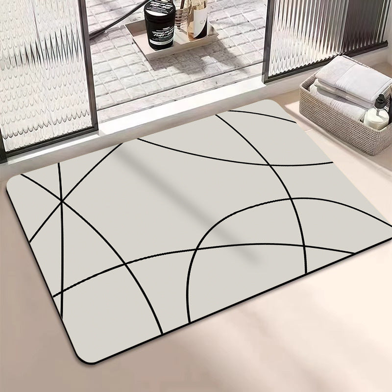 Geometric Pattern Textured Bath Mat Stornfield