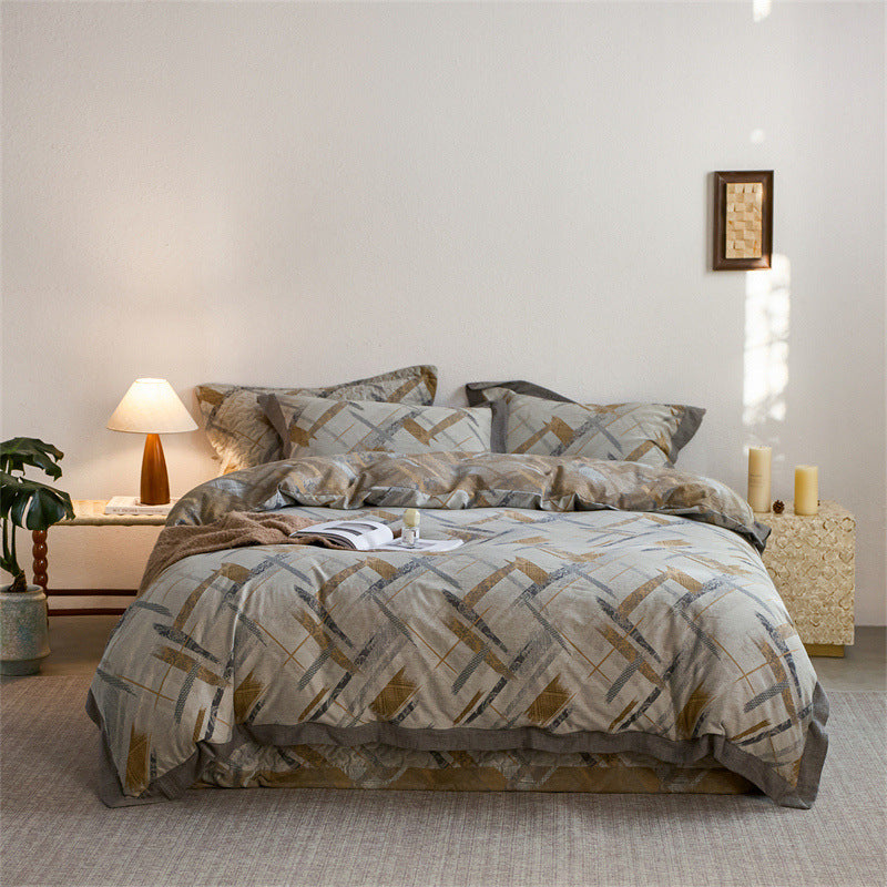 Luxury Reversible Jacquard Duvet Cover Set