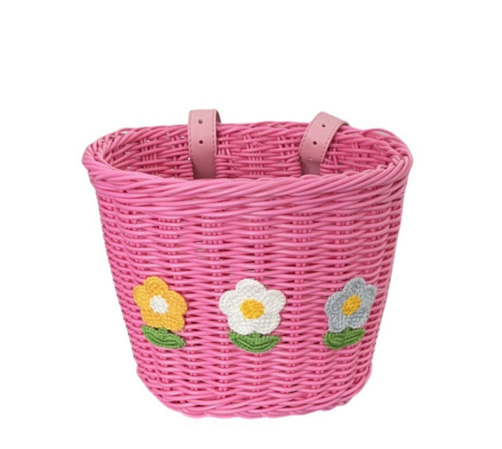 Floral Embroidered Woven Storage Basket Stornfield