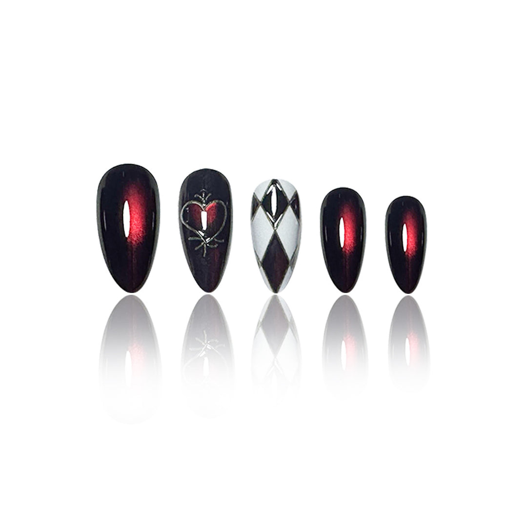 Stiletto Nail Enhancements with Heart Design Stornfield