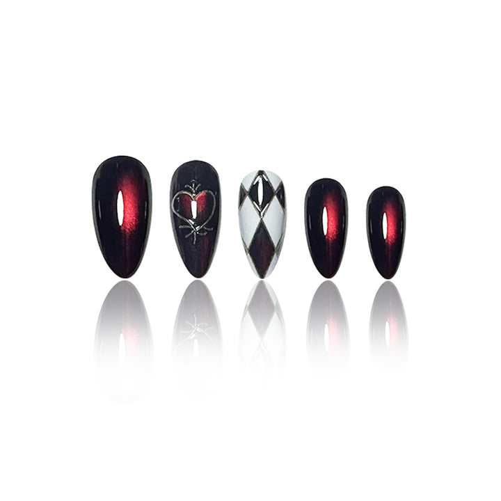 Stiletto Nail Enhancements with Heart Design Stornfield