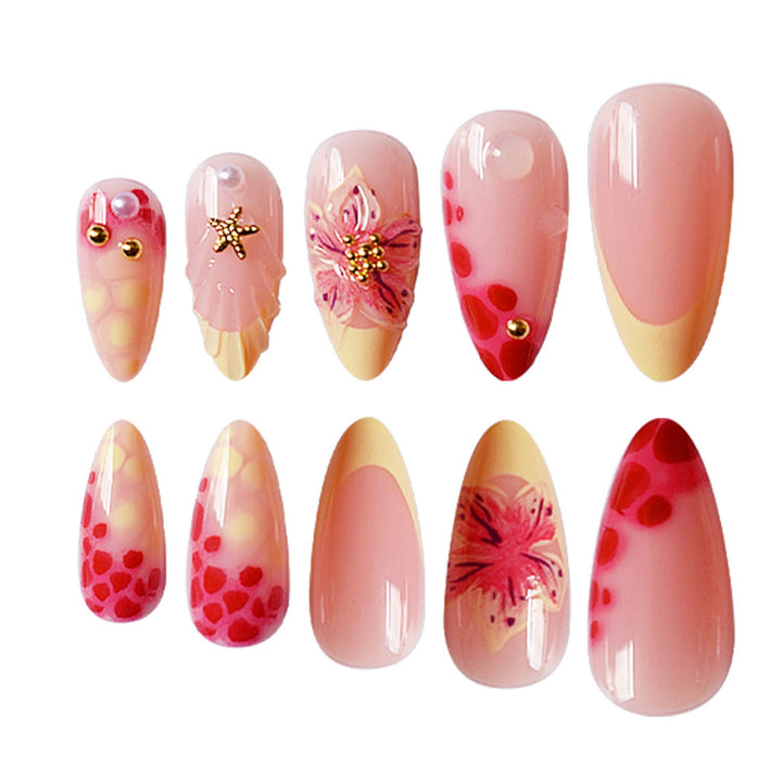 Floral 3D Acrylic Press-On Nail Art Set Stornfield
