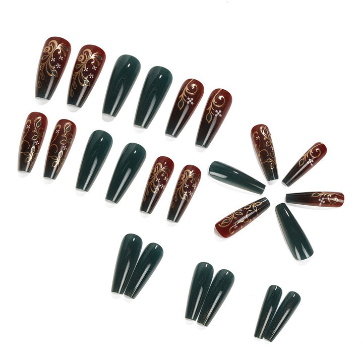 Artificial nails with elegant floral design Stornfield