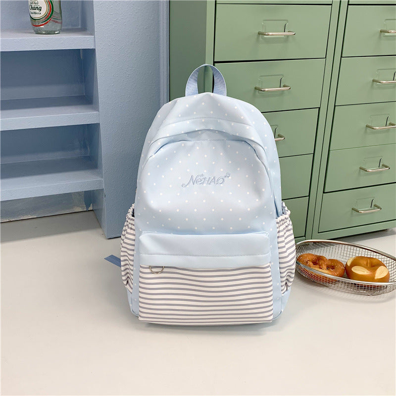 Polka Dot Print Casual Backpack Stornfield