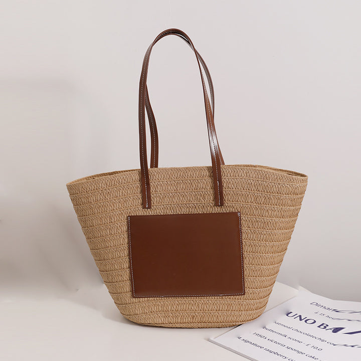 Elegant Bast bag with stylish leather detail Stornfield