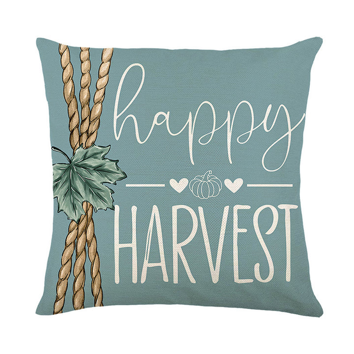 Rustic Harvest Cotton-Linen Throw Pillow Cover for Sofa and Seasonal Decor