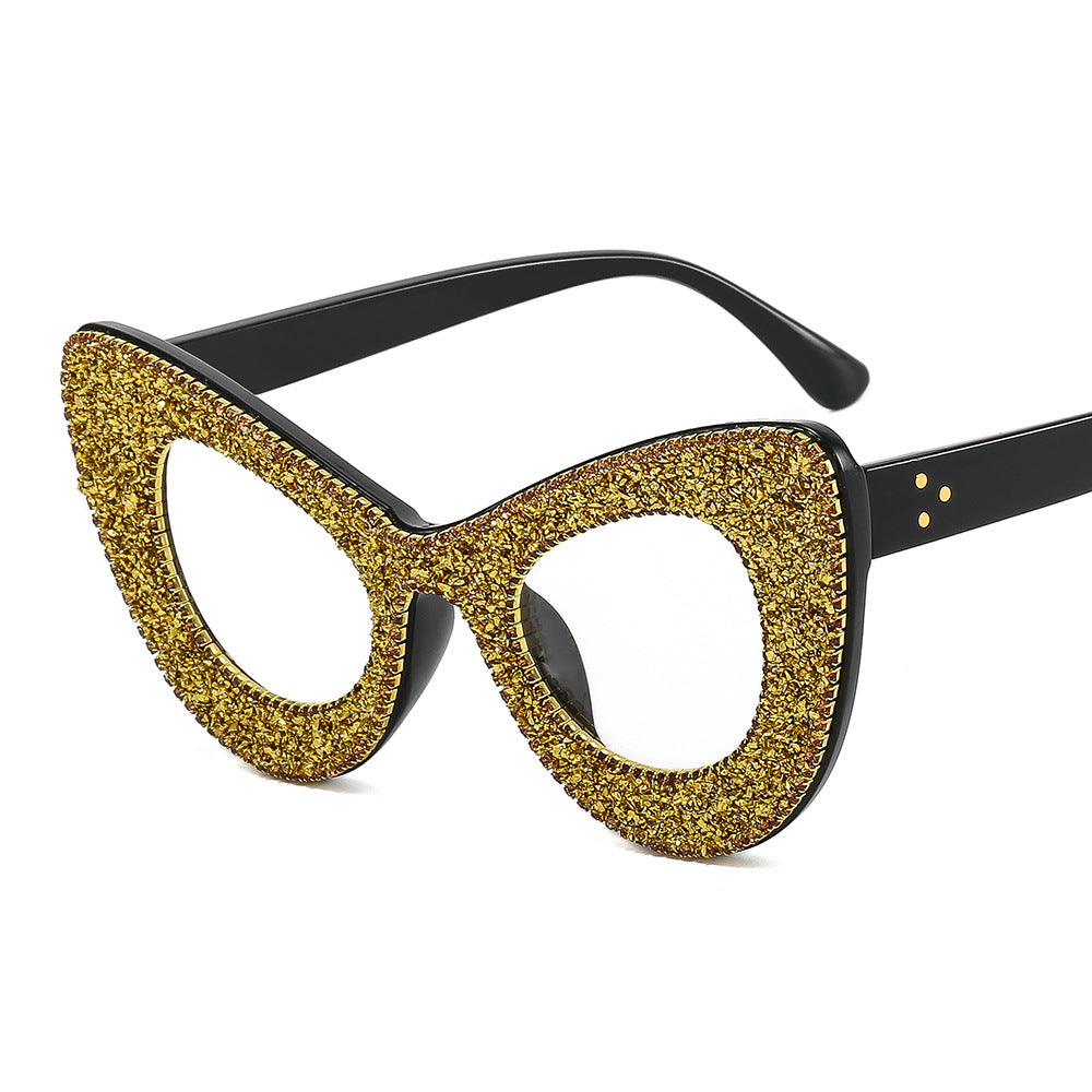 Ladies Glamorous Cat-Eye Sunglasses with Rhinestone Decoration Stornfield