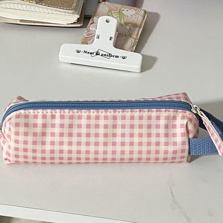 Quilted Cartoon-Themed Zipper Pencil Case
