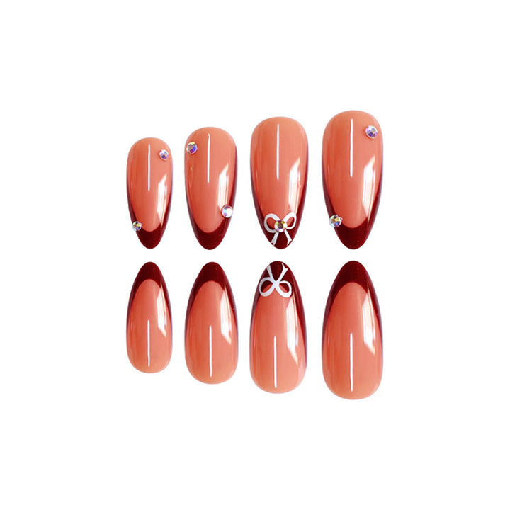 Artistic Stiletto Press-On Nails with Gemstone Accents Stornfield