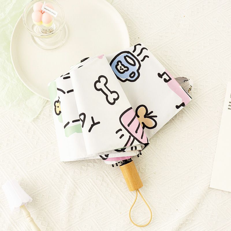 Women Automatic Mini Umbrella with Vibrant Animal Design Stornfield