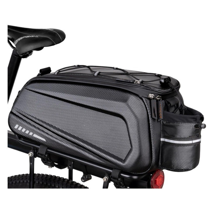 Bike luggage carrier bag with waterproof material and reflective elements Stornfield