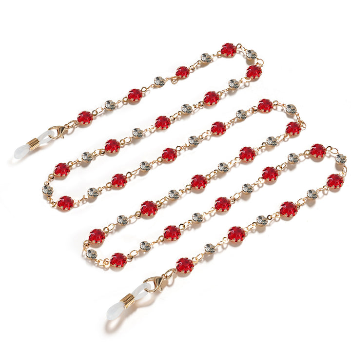 Crystal-Embellished Eyewear Chain Stornfield