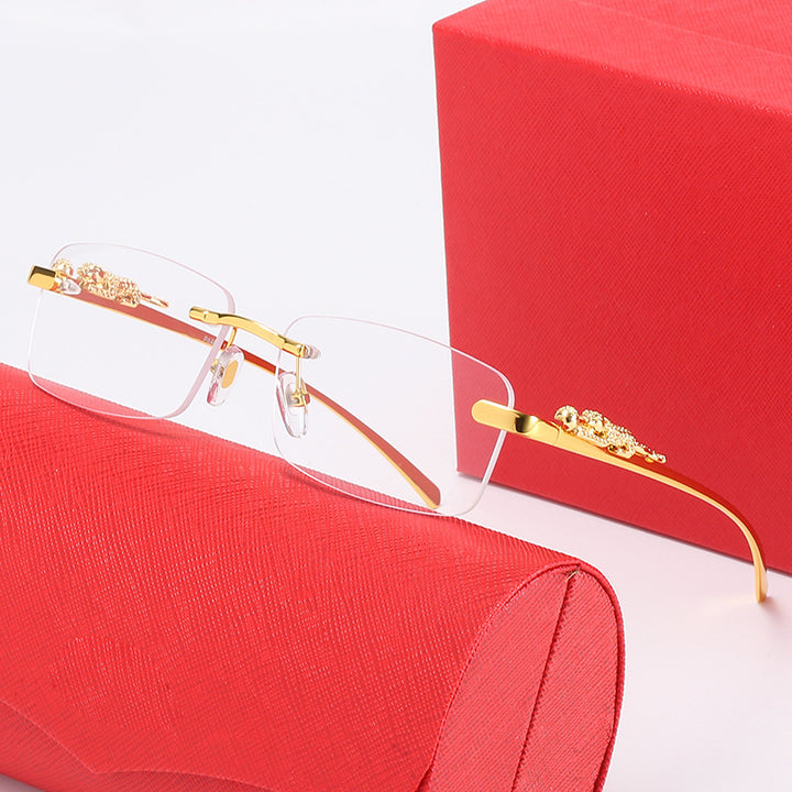 Ladies fashionable sunglasses with elegant metal frame and embellished temples Stornfield