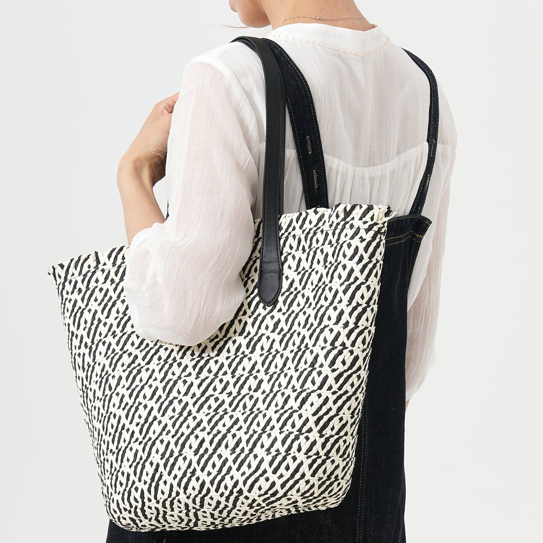 Designer Tote Bag Made of Woven Material with Modern Accents Stornfield