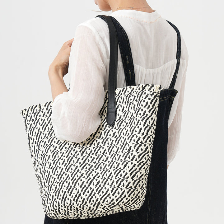 Designer Tote Bag Made of Woven Material with Modern Accents Stornfield