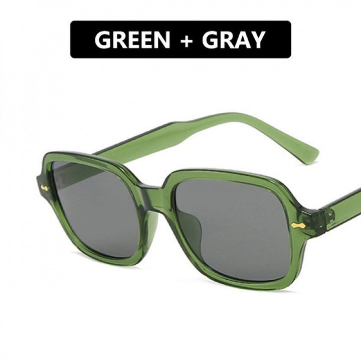 Ladies fashionable sunglasses with angular frame and yellow lenses Stornfield