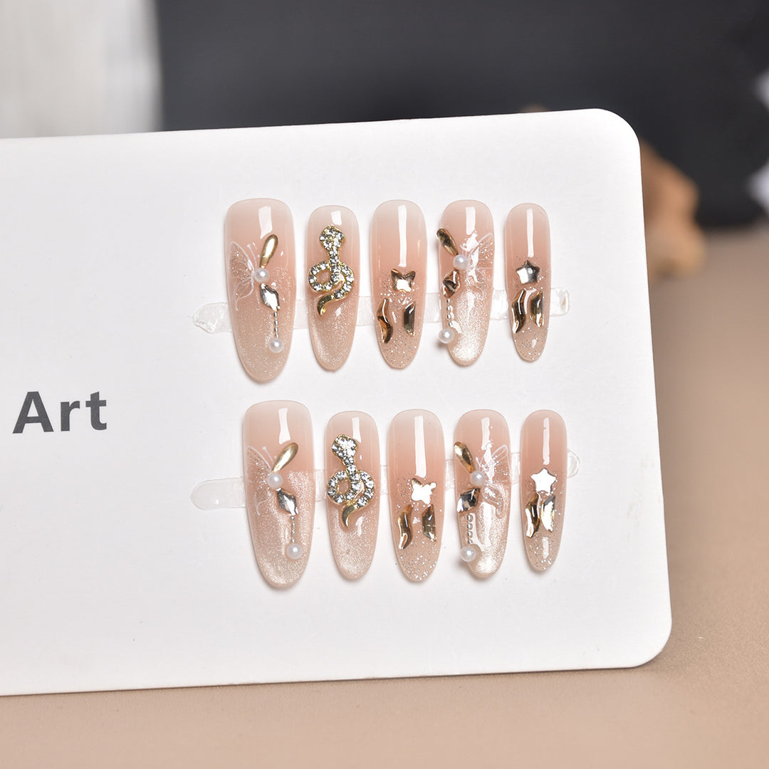 Premium Rhinestone-Embellished Nail Art Extensions Stornfield