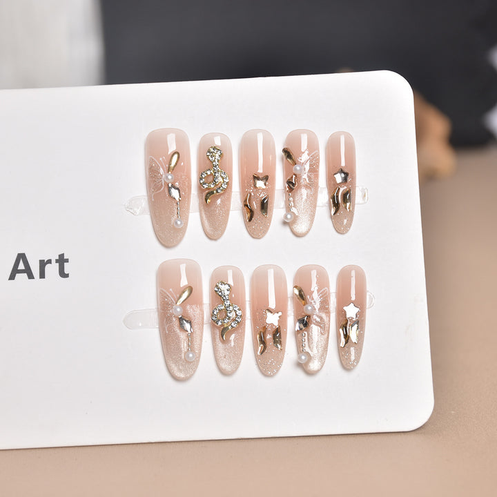 Premium Rhinestone-Embellished Nail Art Extensions Stornfield