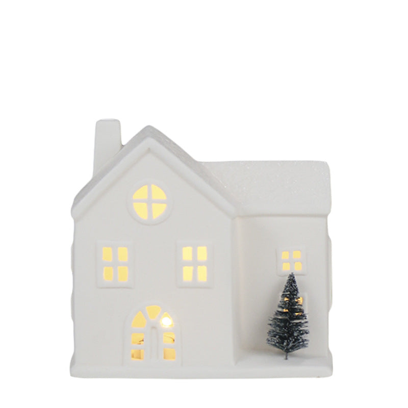 Ceramic House-Shaped Decorative Lantern Stornfeild