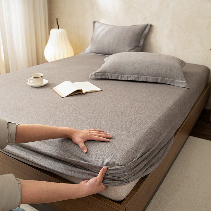 Deep-Pocket Micro Houndstooth Stretch Fitted Mattress Sheet with Strong Elastic