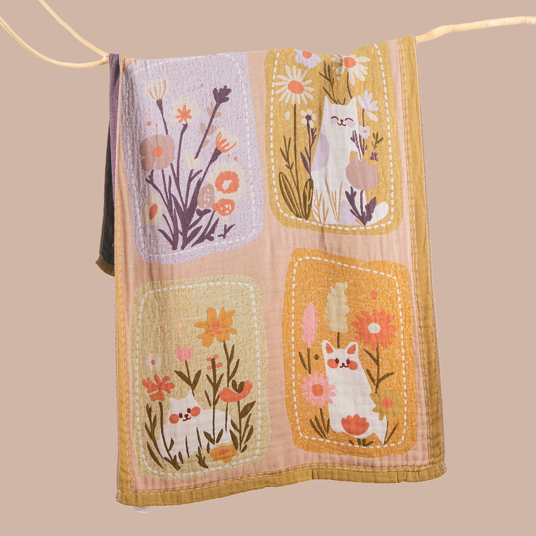 Women's throw blanket with enchanting landscape motif Stornfield