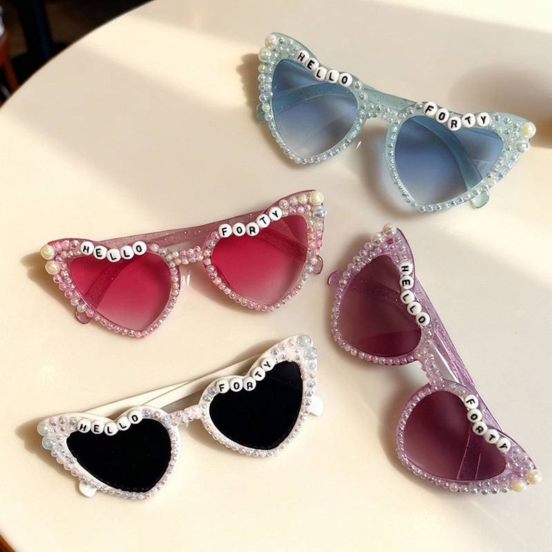 Pearl-Embellished Cat-Eye Sunglasses Stornfield